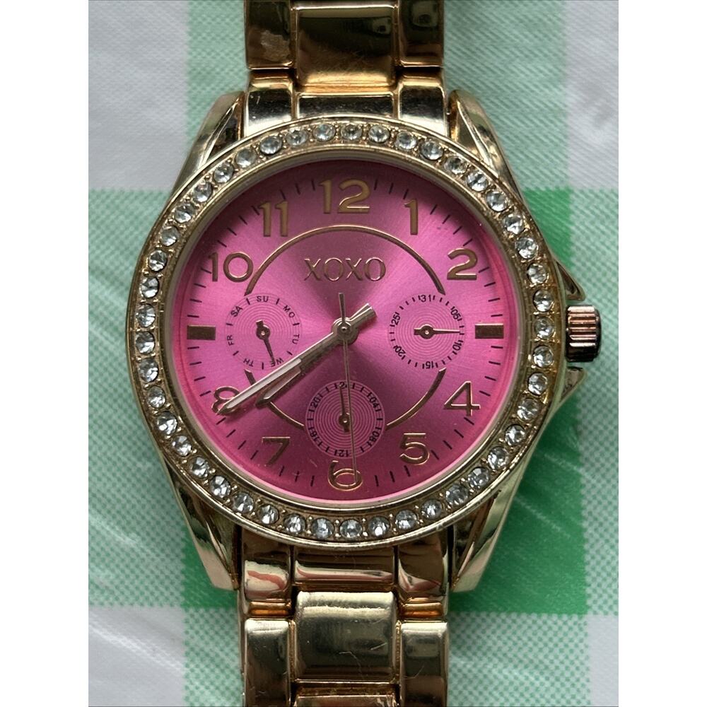 XOXO Pink Dial Rose Gold Tone Women’s Quartz Watch